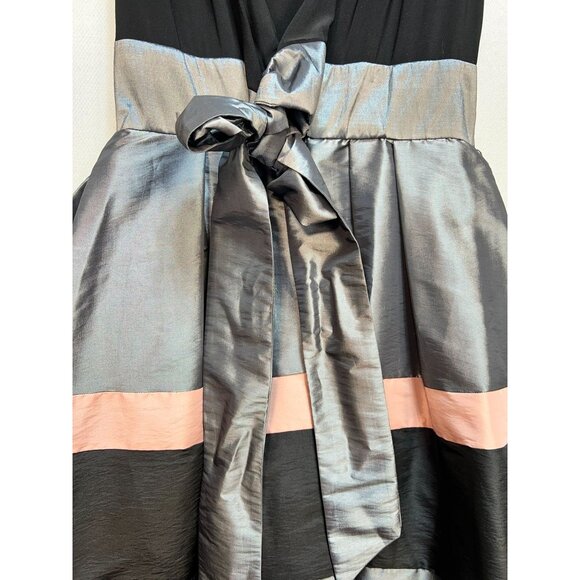 S.L. Fashions Womens Fit & Flare Party Dress Size 6 Black Metallic Sleeveless - Picture 12 of 13